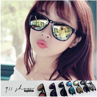 Amuse．MIT臺灣製。弧度橢圓粗框反光水銀太陽眼鏡【f7015A】＊911 SHOP＊