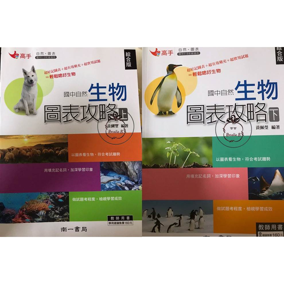 國中南一 生物圖表攻略 上 下 能力養成系列 蝦皮購物