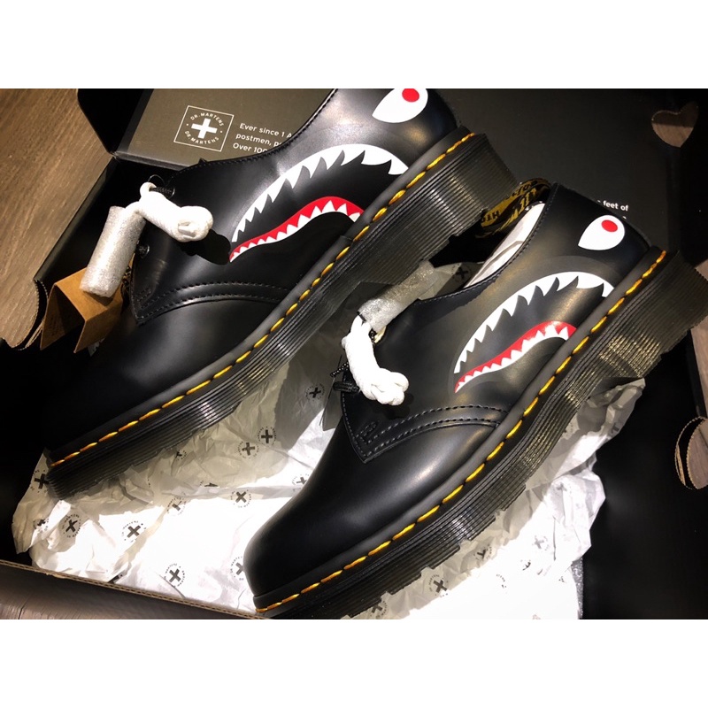 Dr.martens x Bape x mastermind 三方聯名 低筒 馬汀 1461 三孔 uk7 eu41全新