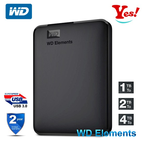 【Yes❗️公司貨】WD 威騰 Elements 1TB 2TB 4TB 2.5吋 USB 3.0 行動硬碟 外接硬碟