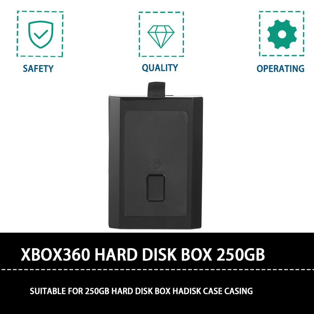 微軟 適用於 Microsoft XBOX360 250GB 的硬盤驅動器 HDD HD 外殼外殼盒