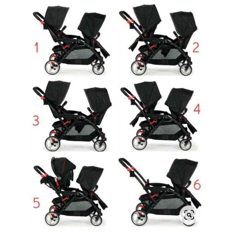 雙向嬰幼兒推車Contours Options Elite Tandem Double Stroller