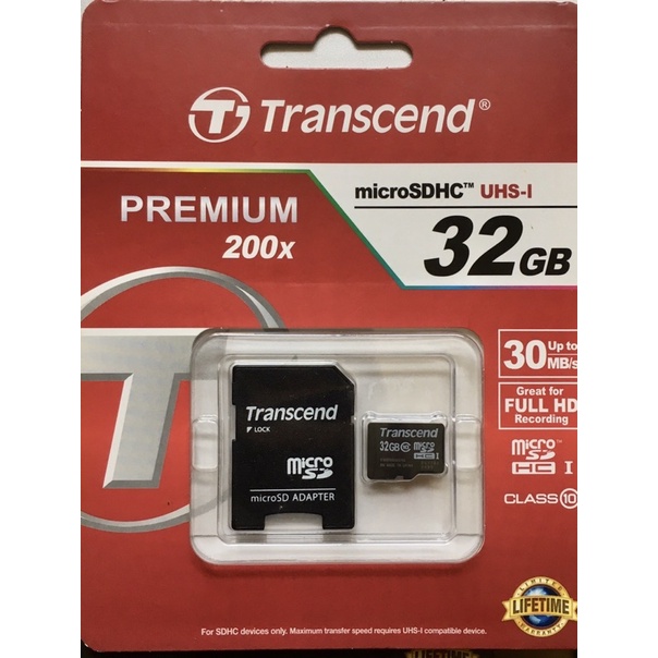 全新 未拆封❗️Transcend microSDHC class10 32GB 記憶卡