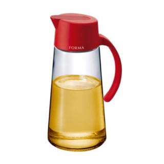 日本ASVEL FORMA 玻璃油罐650ml 紅 黑 白 /玻璃調味瓶(650ml)（油壺／醬油瓶／調味罐