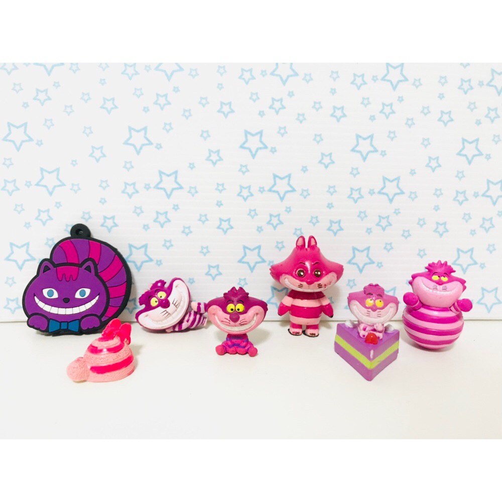 迪士尼 妙妙貓 愛麗絲夢遊仙境 絕版 柴郡貓 微笑貓 蛋糕食玩 不倒翁 公仔