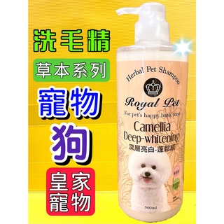 皇家寵物 草本➤深層亮白 500ml/瓶➤狗 犬 洗毛精 澎捲毛蓬鬆感 柔亮 自然光澤 Royal Pet✪四寶的店✪