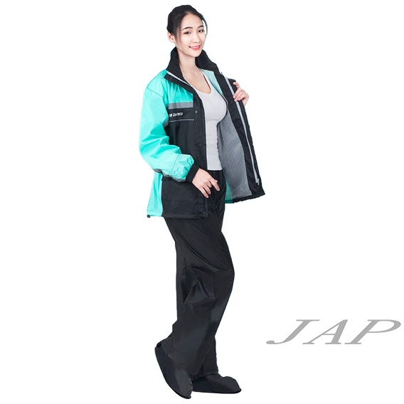 JAP YW-R208兩截式雨衣 蒂芬妮綠 R3套裝雨衣有內裡 含簡易鞋套
