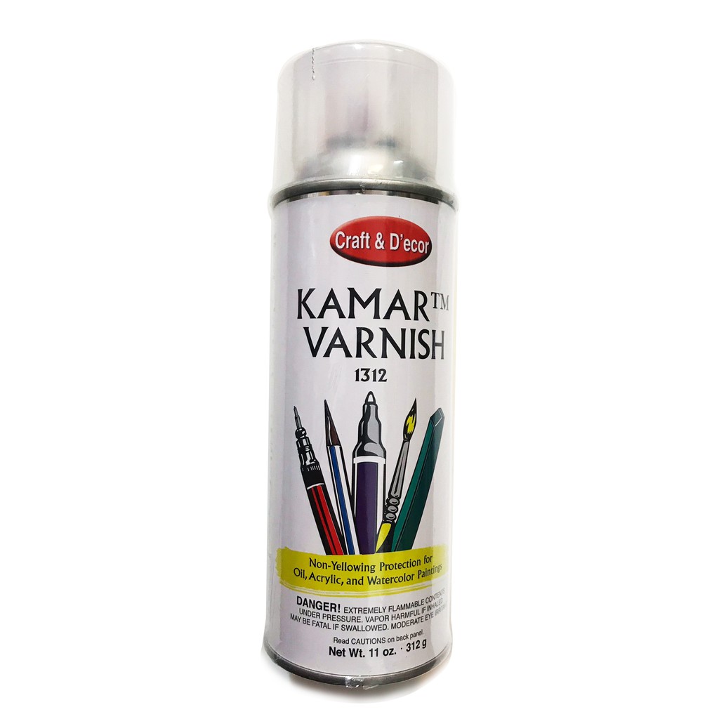 【找找美術】KRYLON KAMAR VARNISH 1312透明保護噴膠,容量312g,油畫壓克力專用/具防水性/透明