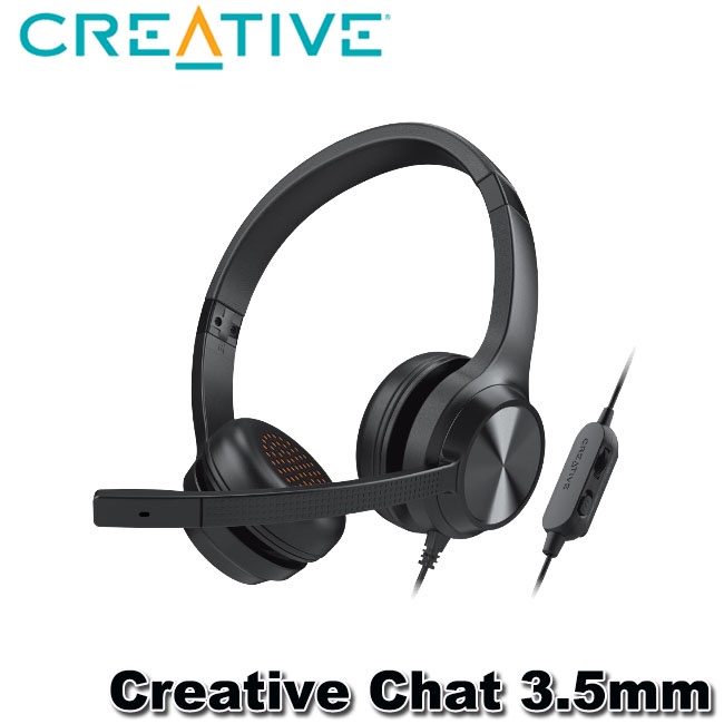【3CTOWN】限量 含稅公司貨 CREATIVE創新未來 CHAT 3.5MM 抗噪 頭戴式耳機麥克風