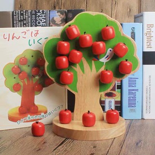 益智木製蘋果樹遊戲 木製玩具/早教玩具/算數益智磁鐵遊戲禮盒