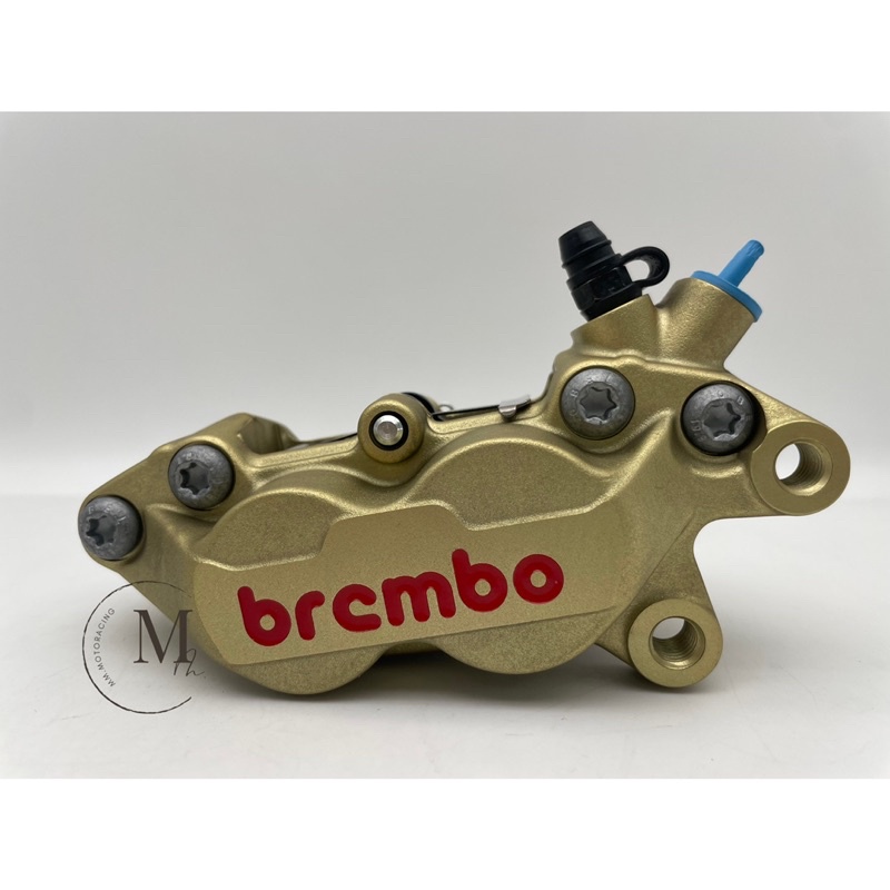 Mm. (現貨)BREMBO 基本對四/卡鉗/單插銷/金紅對四/金底紅字對四(右邊) 活塞30/34 孔距40mm