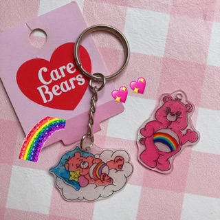 Care Bears 彩虹小熊雲朵熱縮片吊飾 手作手繪