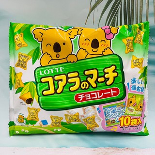 日本 LOTTE 樂天 小熊巧克力餅 120g 10小袋入