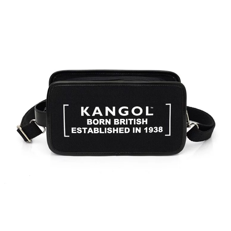 KANGOL 英國袋鼠 大LOGO側背包 黑 KAORCAER 6225171020