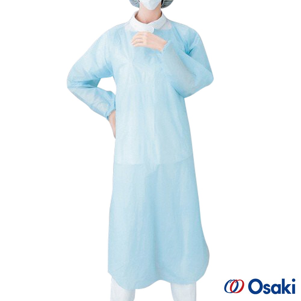 【官方直營】Osaki 大崎-長袖拋棄式PE圍裙(束袖型)-一般10入-快速出貨