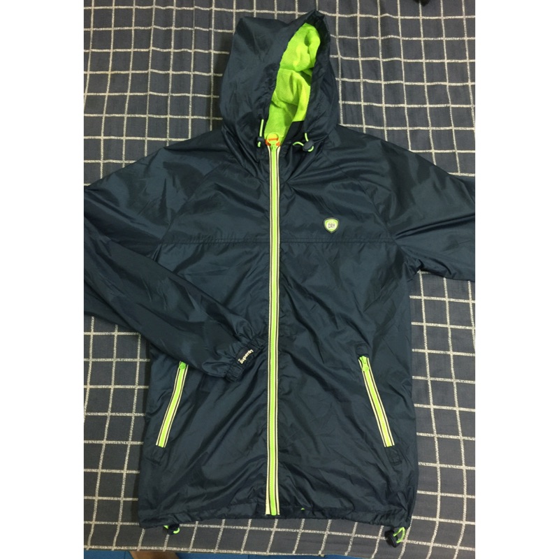 Superdry Sports 極度乾燥 深藍 螢光綠 防水 防風 風衣外套