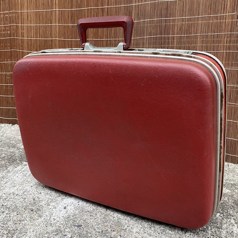 Echolac 早期 紅色硬殼手提箱 B款 硬殼手提箱 硬殼行李箱 硬殼旅行箱 手提箱 行李箱 旅行箱 嫁妝手提箱