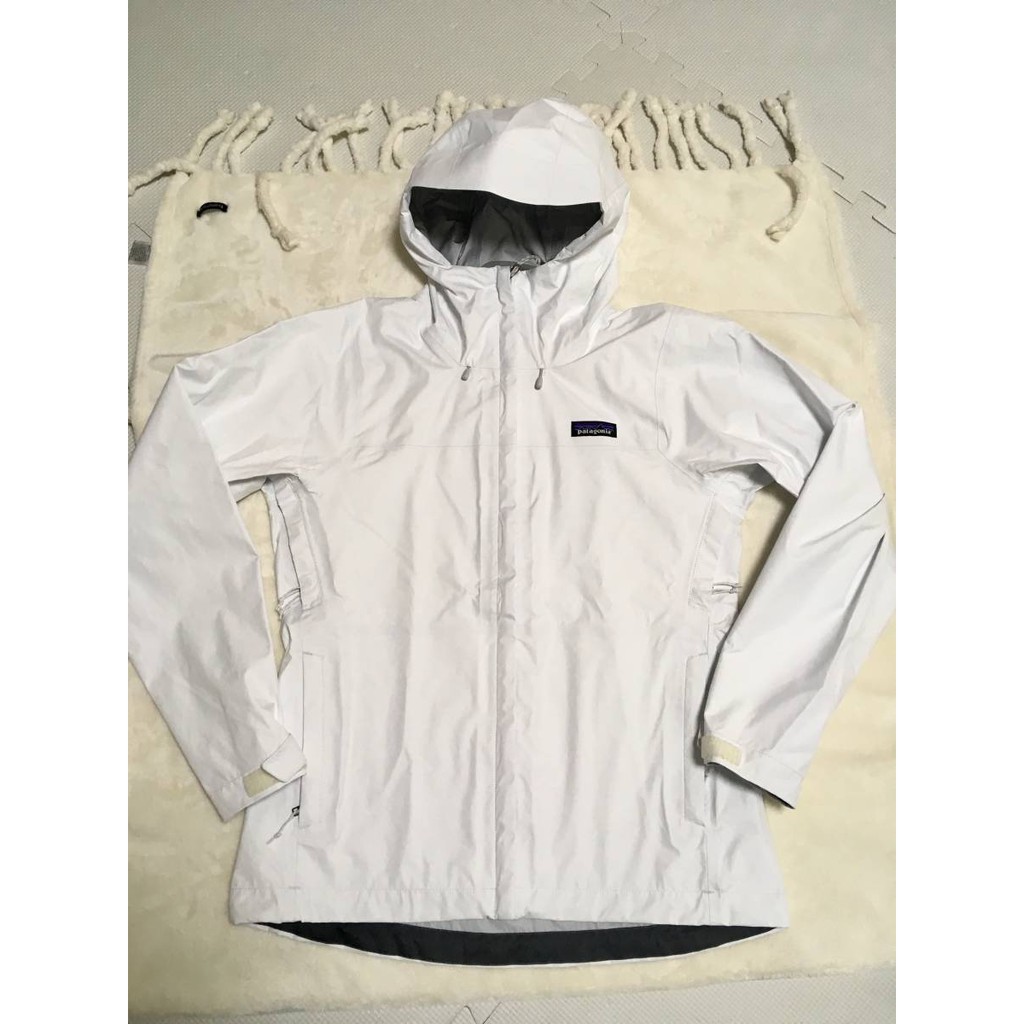 ⛰登山裝備/Patagonia Torrentshell 3L Jacket  女S 白灰 輕量防風防水外套