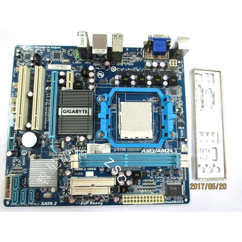 智星電腦◎二手技嘉AM3主機板 GA-MA74GM-S2 DDR2合板 支援AM2AM2+AM3