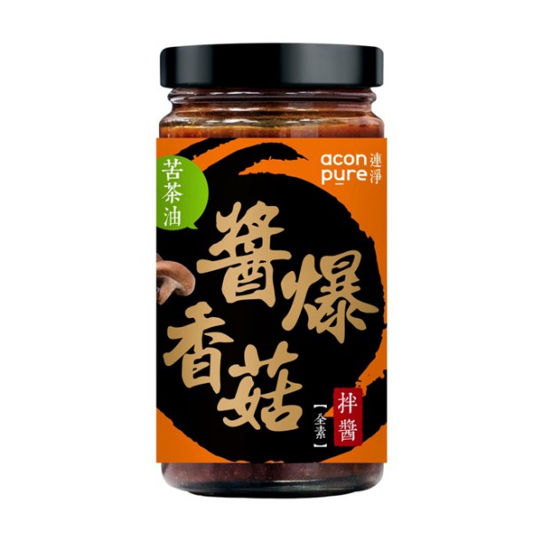 連淨 苦茶油醬爆香菇拌醬 210g/瓶(全素)