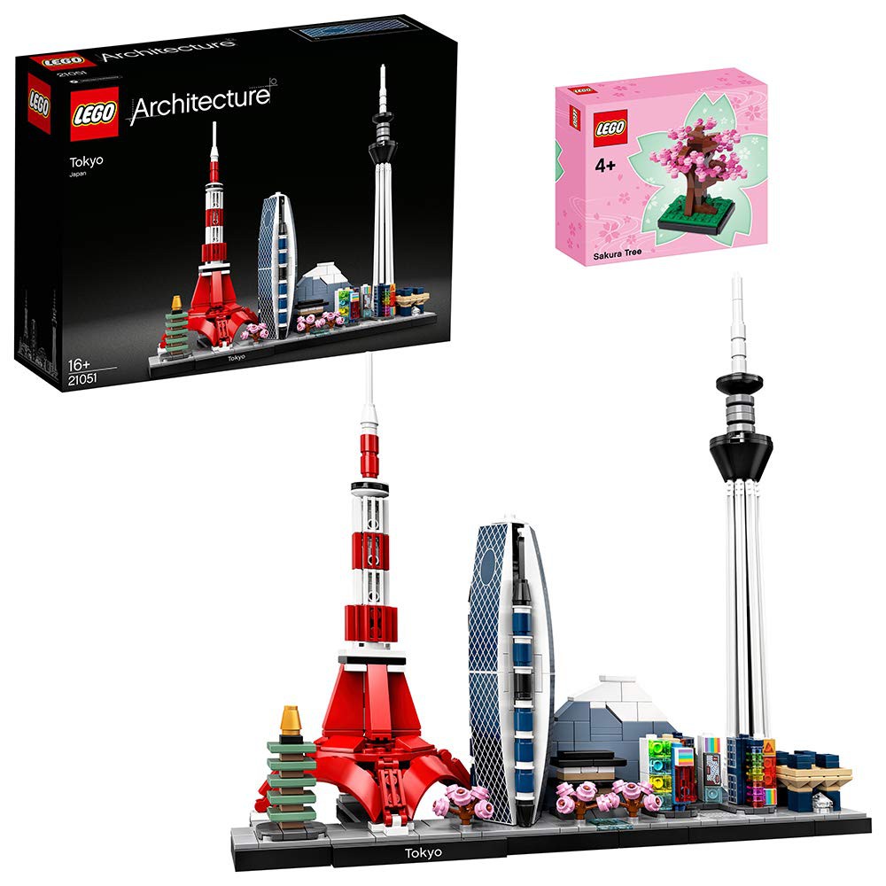 日本限定 LEGO 樂高 21051 經典建築 東京 Architecture 世界建築系列 經典建築 附贈 櫻花樹