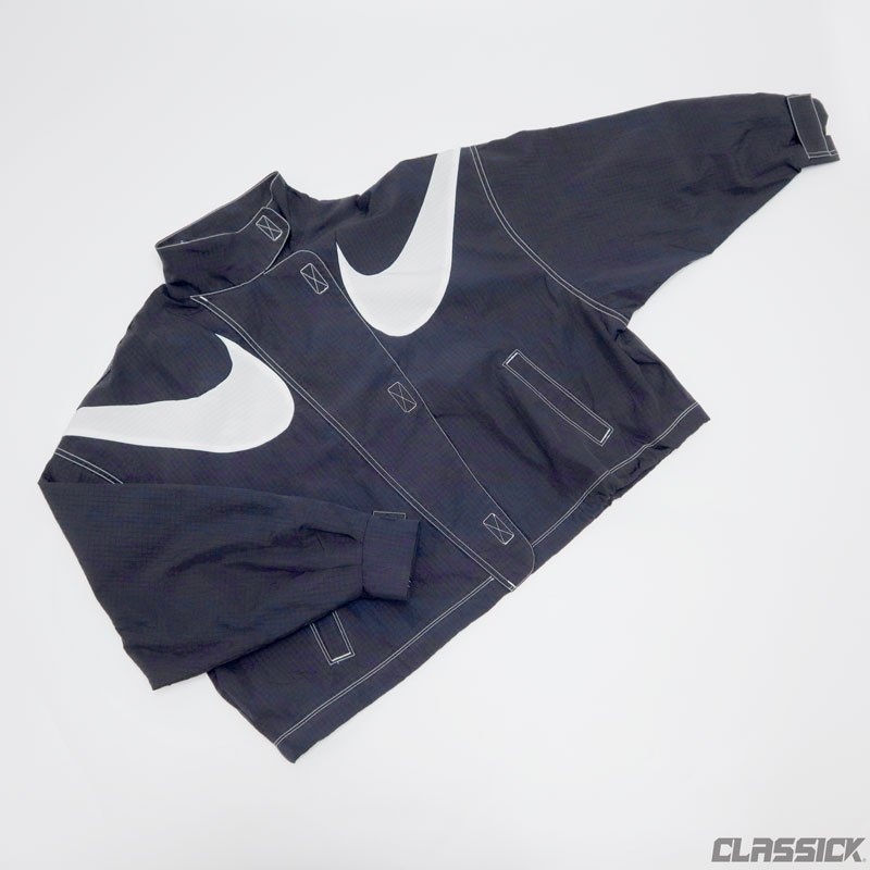 【CLASSICK】Nike NSW  黑白 雙勾 反車線 短版 外套 DD5585-010 短褲 DD5593-010