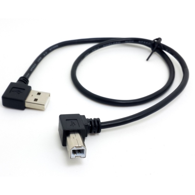 U2-032 USB2.0 A公對B公 印表機線 掃描器線 外接硬碟盒線 事務機線 A公B公90度接頭