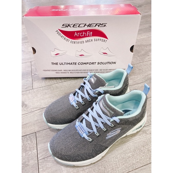 SKECHERS-149414CCTQ  現貨 女款 ArchFit系列 支撐型 綁帶 健走鞋 慢跑鞋 運動鞋 休閒鞋