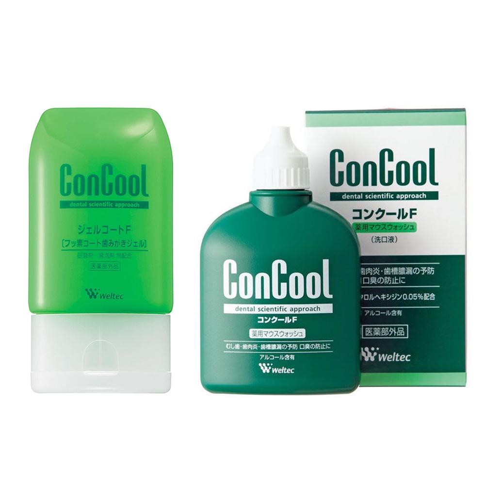 現貨- 日本ConCool Weltec 牙膏 漱口水 薄荷味 齒科 日本製
