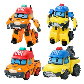 新款 玩具車 變形機器人 警車 玩具車子 變形車 4吋 四吋 救援小隊 救援小英雄 聖誕節禮物 聖誕禮物 耶誕禮物生日