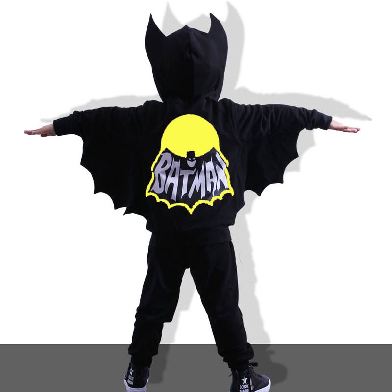 【現貨】蓉黎萬聖節化妝舞會表演服蝙蝠俠服裝COS角色扮演兒童表演服套裝