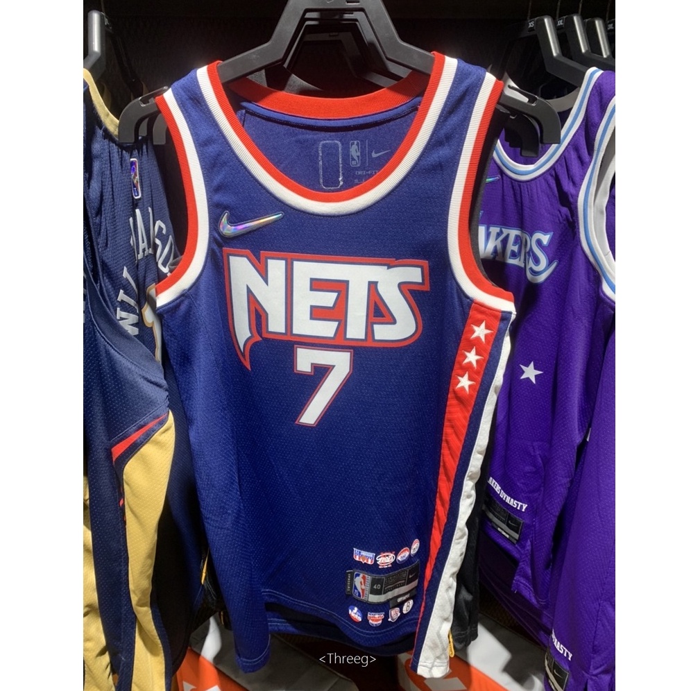 🏀NIKE NBA KEVIN DURANT 布魯克林籃網隊 球衣 城市版 藍 男 DB4018-492