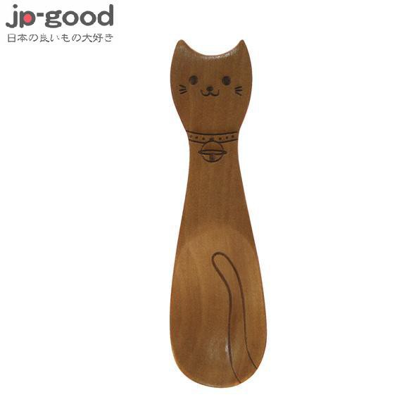 🌸現貨🌸日本 原木湯匙 -貓咪 天然原木餐具 兒童餐具 木頭餐具 木頭湯匙 造型湯匙