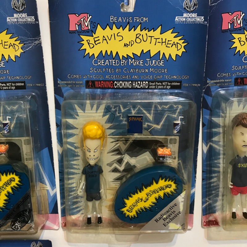 MTV Beavis and butt-head 癟四與大頭蛋 吊卡 老玩具 稀有 夜光 蓄光 美式玩具