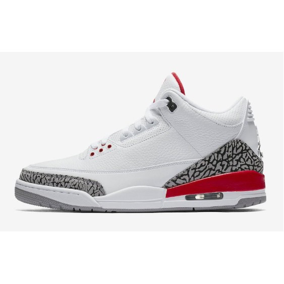 帝安諾-Air Jordan 3 Retro 'Katrina' 白紅 爆裂紋 三代 男款 136064-116