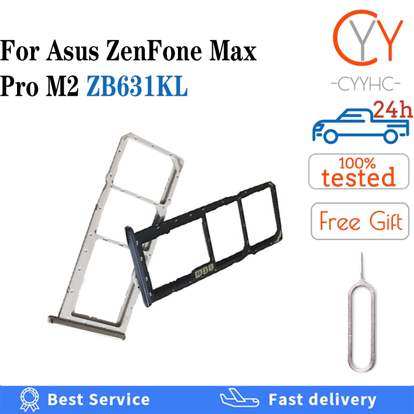 Sim 托盤卡架適用於華碩 ZenFone Max Pro M2 ZB631KL SIM 卡適配器 SIM 卡帶 Mic