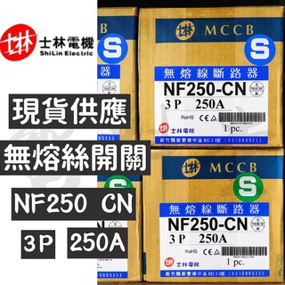 【電子發票 公司貨 保固一年】士林電機 NF系列 NF250-CN 3P 250A 無熔絲開關 無熔線斷路器 動力型
