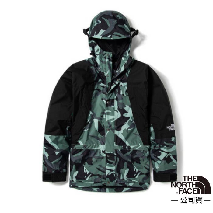 【美國 The North Face】男款 3效能 防水透氣防風耐磨連帽外套(可套接) 5B39-36D 綠迷彩 N