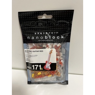 kawada日本正版河田積木nanoblock電吉他紅色 白色 藍色 象牙白電吉他 樂器微型積木