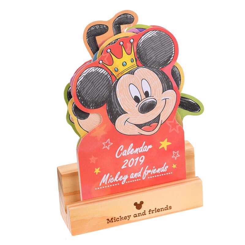 [全新現貨]日本東京迪士尼 2019 MICKEY &amp; FRIENDS 立體桌曆 桌上曆 月曆 行事曆