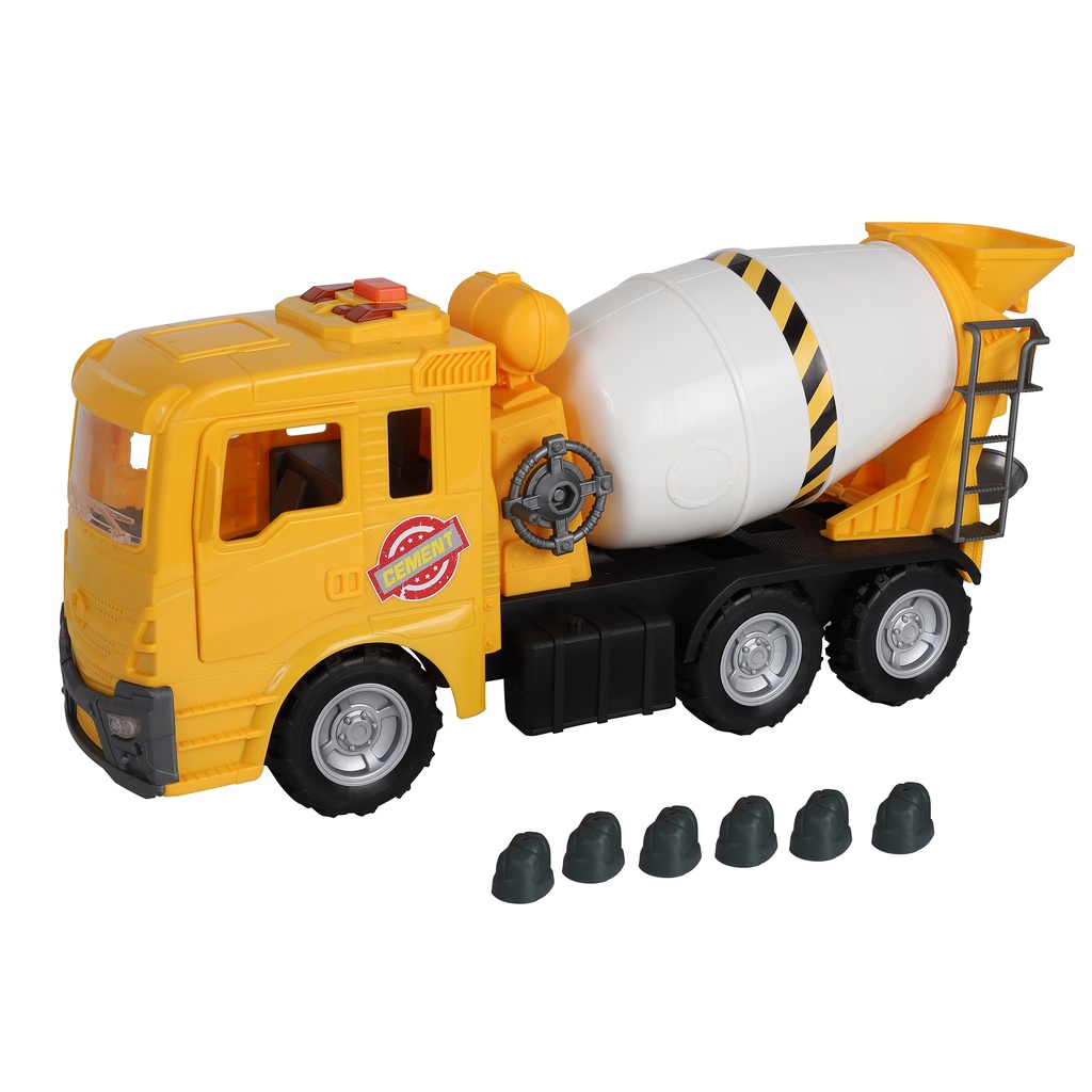 集美Motor Shop 機動作坊系列 20" 聲光大型工程水泥玩具車  兒童男孩教育益智玩具車 附送禮物