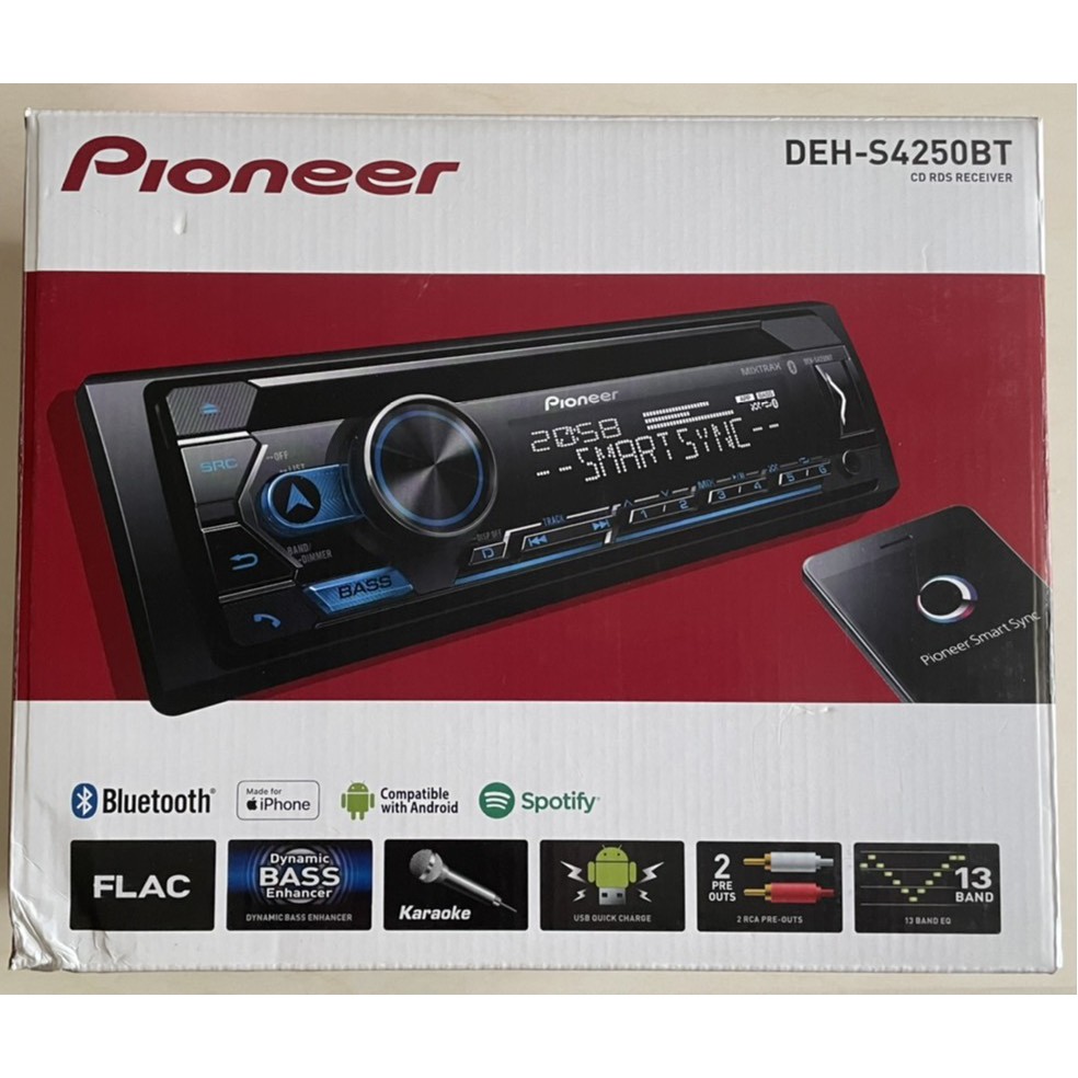 2手 先鋒 Pioneer DEH-S4250BT 車載 CD機 1DIN  功能正常 可議價