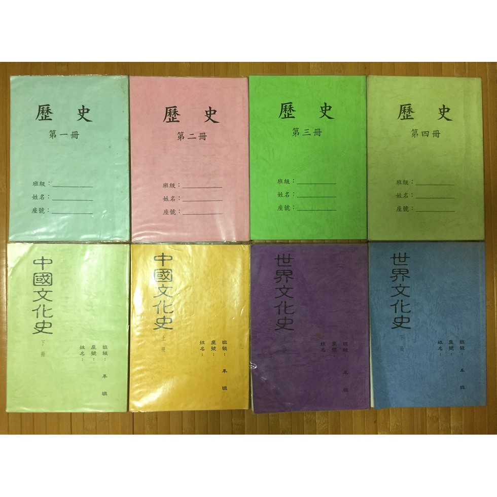 高中歷史8冊 中國史 近代世界史 中國文化史 世界文化史 蝦皮購物