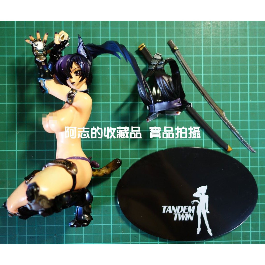 [阿志的收藏品][已拆無盒][正版PVC系列]Yamato TANDEM TWIN 動物御姐 山貓 黑 PVC完成品