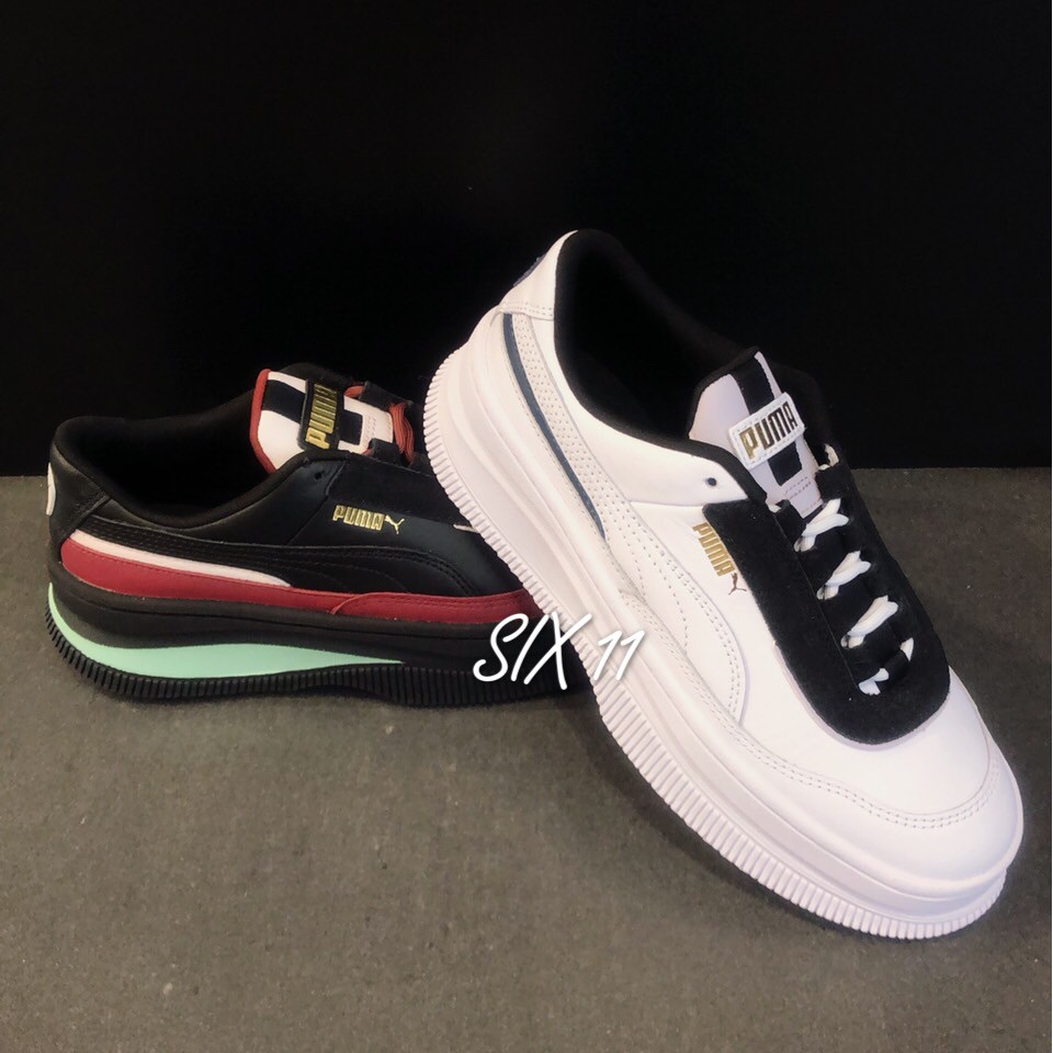 @SIX@PUMA DAVE CHIC WN’S 蔡依林 皮革 厚底鞋 白 371195-02  黑 371195-01