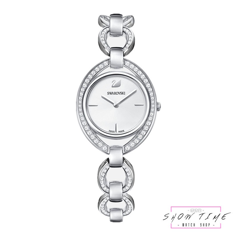SWAROVSKI 施華洛世奇 輕奢華時尚流線腕錶-鋼帶/白面銀 5376815 [ 秀時堂 ]