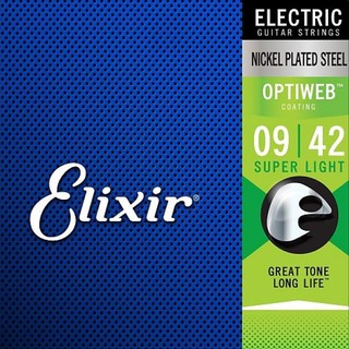Elixir Optiweb Nickel Plated Steel 09-42 鍍鎳 電吉他弦 套弦