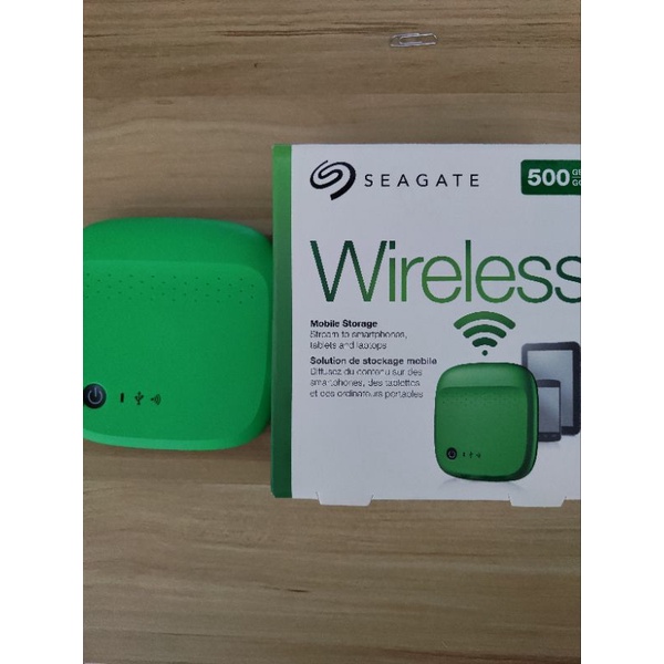 二手 Seagate Wireless 500GB 2.5吋WIFI無線行動硬碟 - 綠
