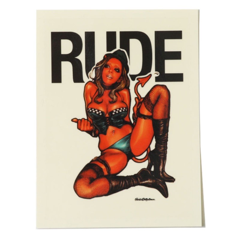 Rockin’ Jelly Bean x RUDE GALLERY - RUDE DEVIL 惡魔女透明貼紙