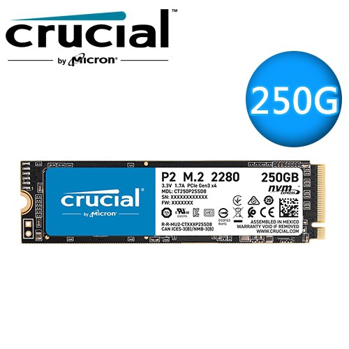 Micron美光 Crucial M.2 PCIe 固態硬碟 P2 250G 500G 廠商直送